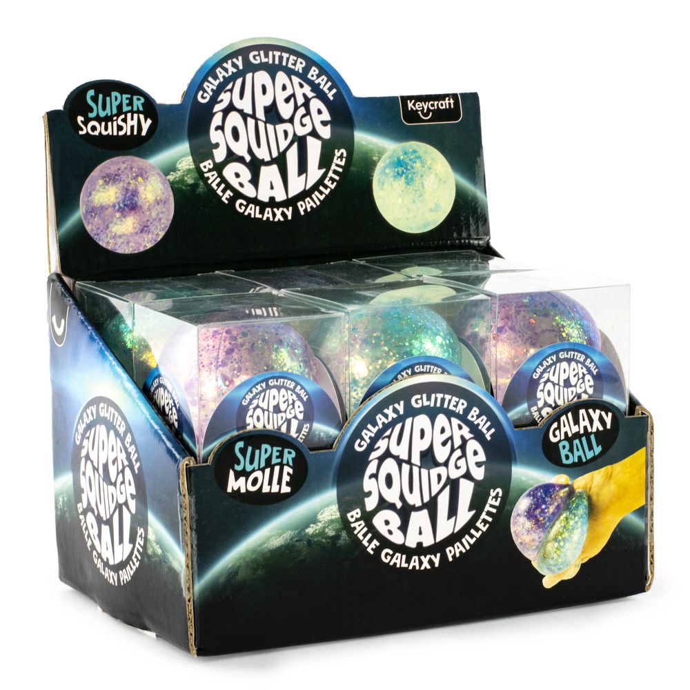 Galaxy Ball glitter squish sensory stress ball – view 6